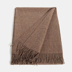 Natural Baby Alpaca Maxi-Scarf with Fringes